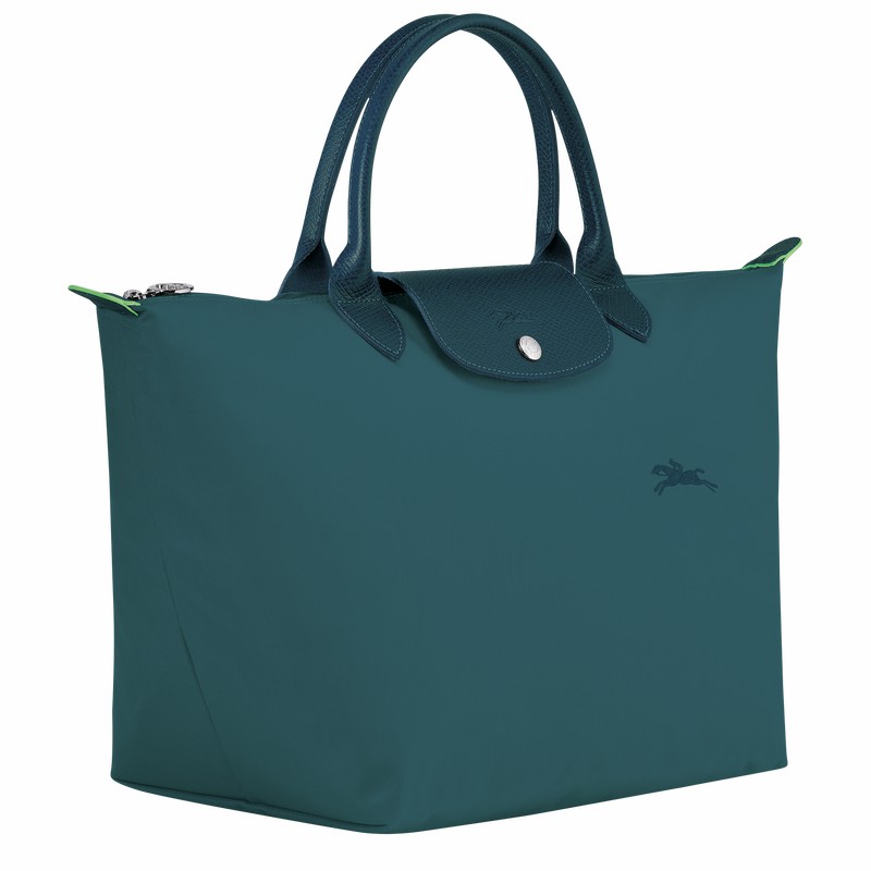 Sac a Main Longchamp Le Pliage Green M Femme Paon Soldes | L1623919P89