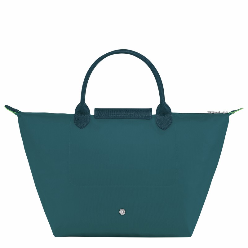 Sac a Main Longchamp Le Pliage Green M Femme Paon Soldes | L1623919P89