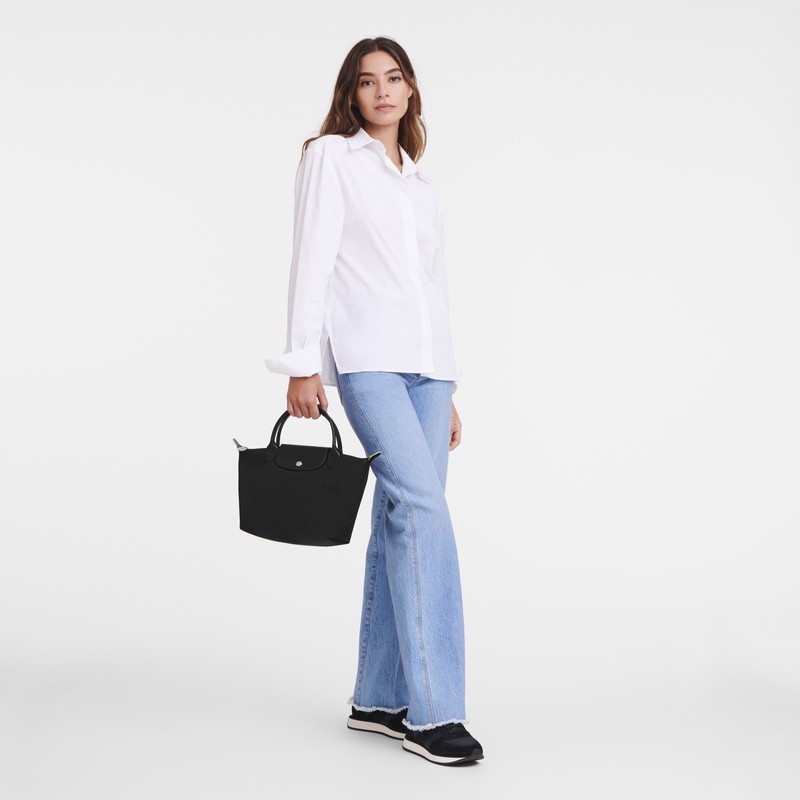 Sac a Main Longchamp Le Pliage Green S Femme Noir Soldes | L1621919001