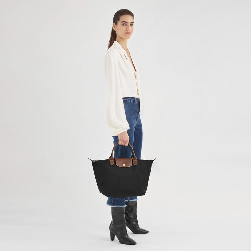 Sac a Main Longchamp Le Pliage Original M Femme Noir Soldes | L1623089001