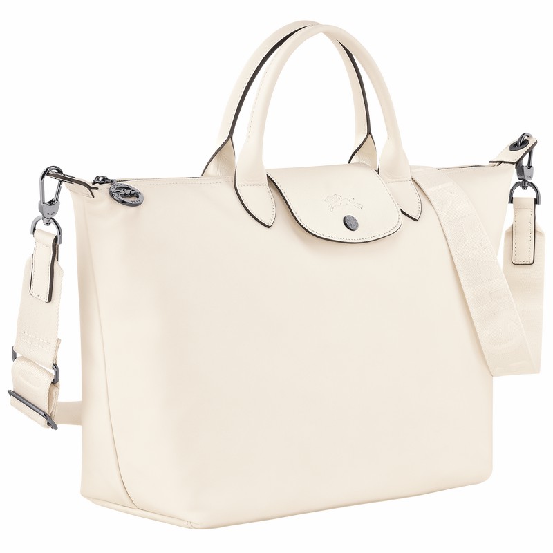 Sac a Main Longchamp Le Pliage Xtra L Femme Blanche Soldes | 10201987037