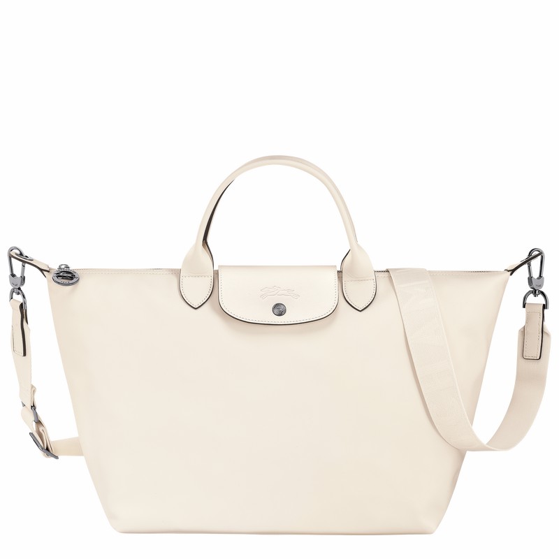Sac a Main Longchamp Le Pliage Xtra L Femme Blanche Soldes | 10201987037