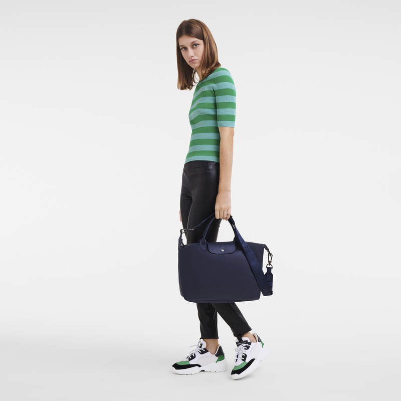 Sac a Main Longchamp Le Pliage Xtra L Homme Bleu Marine Soldes | 10201987556-