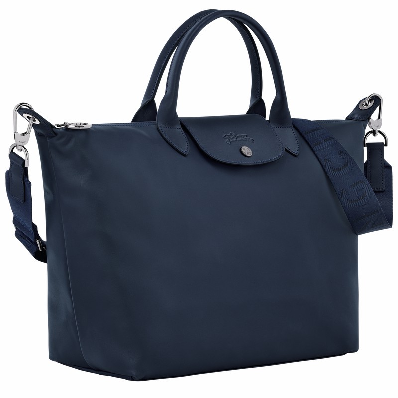 Sac a Main Longchamp Le Pliage Xtra L Homme Bleu Marine Soldes | 10201987556-