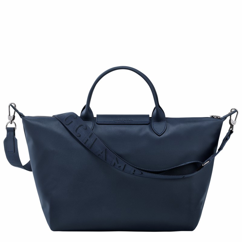 Sac a Main Longchamp Le Pliage Xtra L Homme Bleu Marine Soldes | 10201987556-