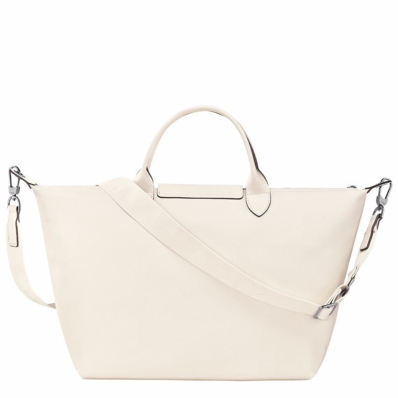 Sac a Main Longchamp Le Pliage Xtra L Homme Blanche Soldes | 10201987037-