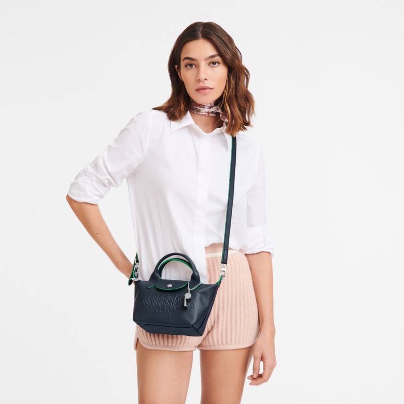 Sac a Main Longchamp Le Pliage Xtra XS Femme Bleu Marine Soldes | L1500HEY556
