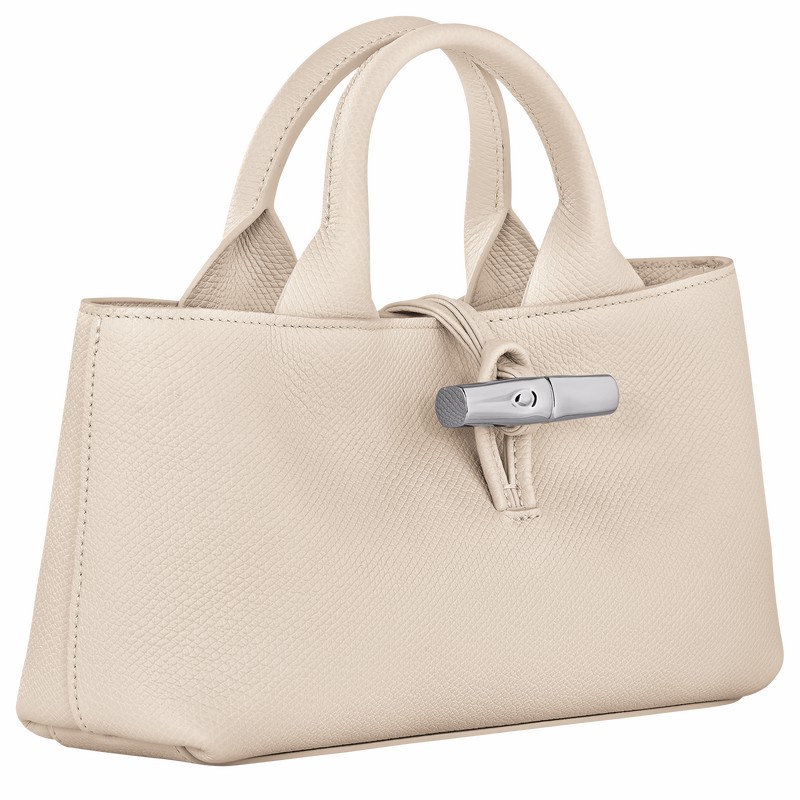 Sac a Main Longchamp Le Roseau S Femme Blanche Soldes | 10280HFP555