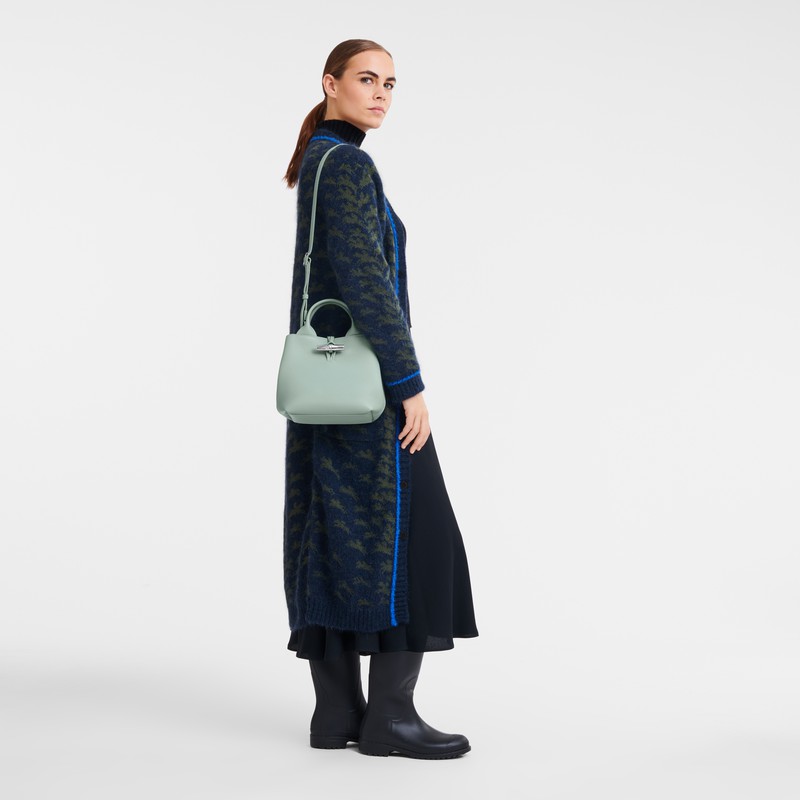 Sac a Main Longchamp Le Roseau S Femme Céladon Soldes | 10273HFP282