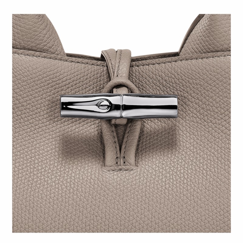 Sac a Main Longchamp Le Roseau S Femme Grise Soldes | 10280HFP266