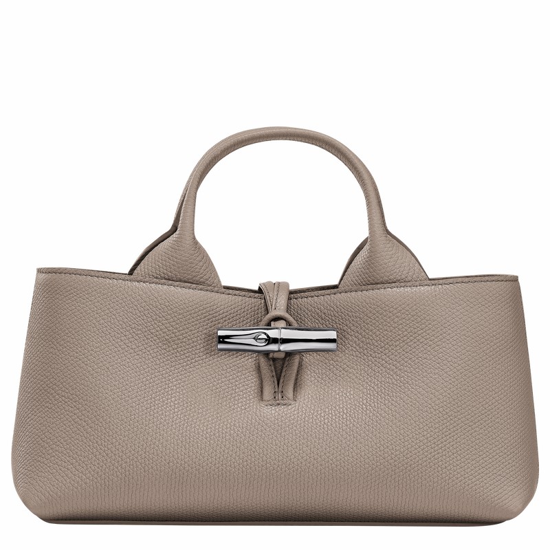 Sac a Main Longchamp Le Roseau S Femme Grise Soldes | 10280HFP266