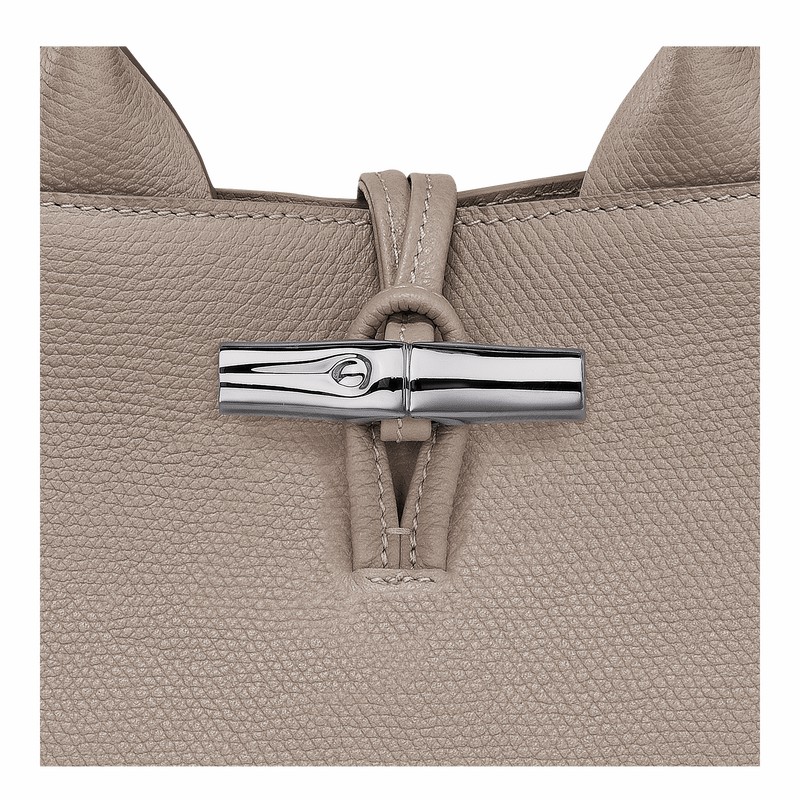 Sac a Main Longchamp Le Roseau S Femme Grise Soldes | 10273HFP266