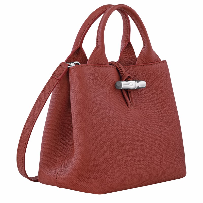 Sac a Main Longchamp Le Roseau S Femme Marron Soldes | 10273HFP404