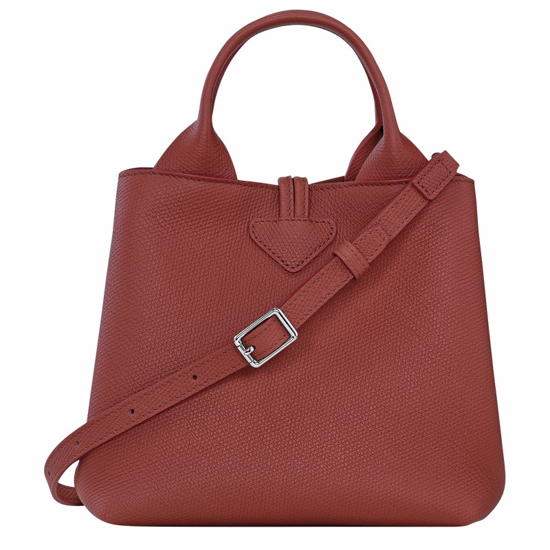 Sac a Main Longchamp Le Roseau S Femme Marron Soldes | 10273HFP404