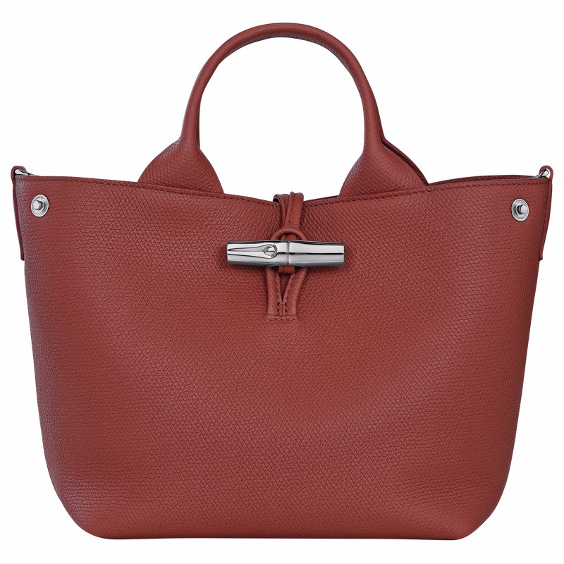 Sac a Main Longchamp Le Roseau S Femme Marron Soldes | 10273HFP404