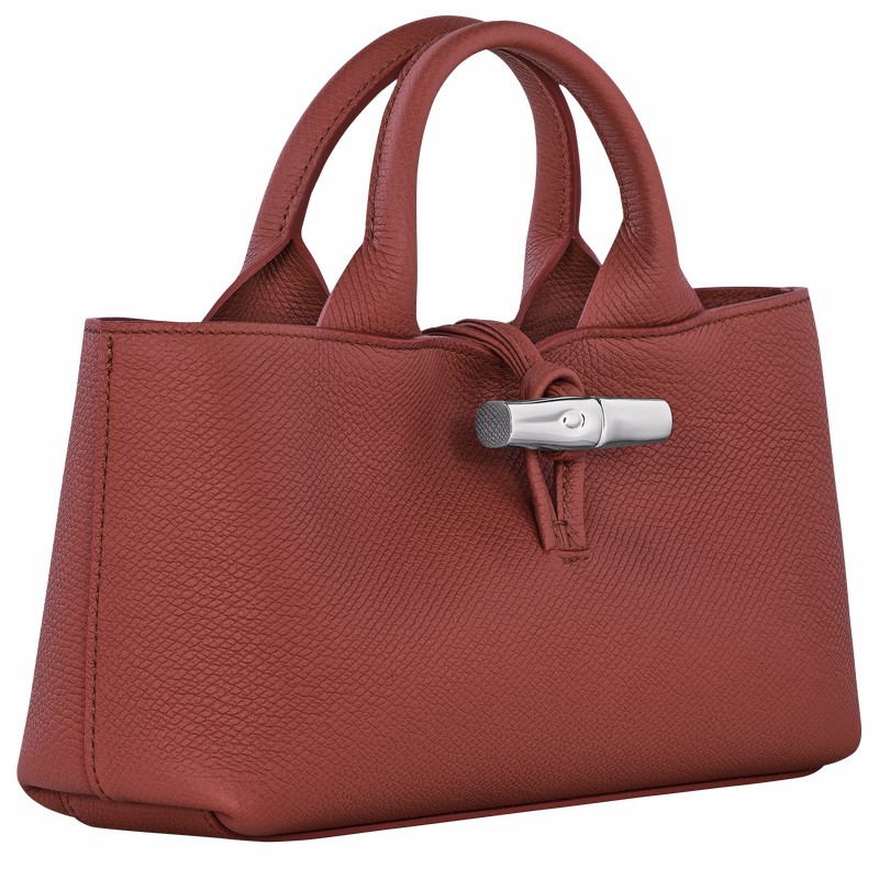 Sac a Main Longchamp Le Roseau S Femme Marron Soldes | 10280HFP404