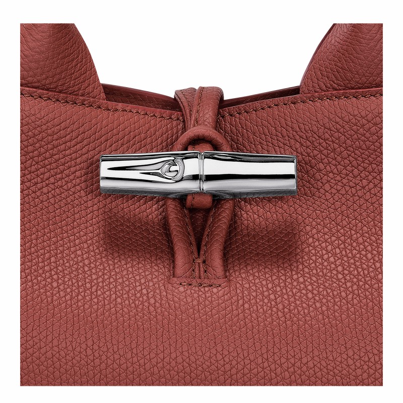 Sac a Main Longchamp Le Roseau S Femme Marron Soldes | 10280HFP404