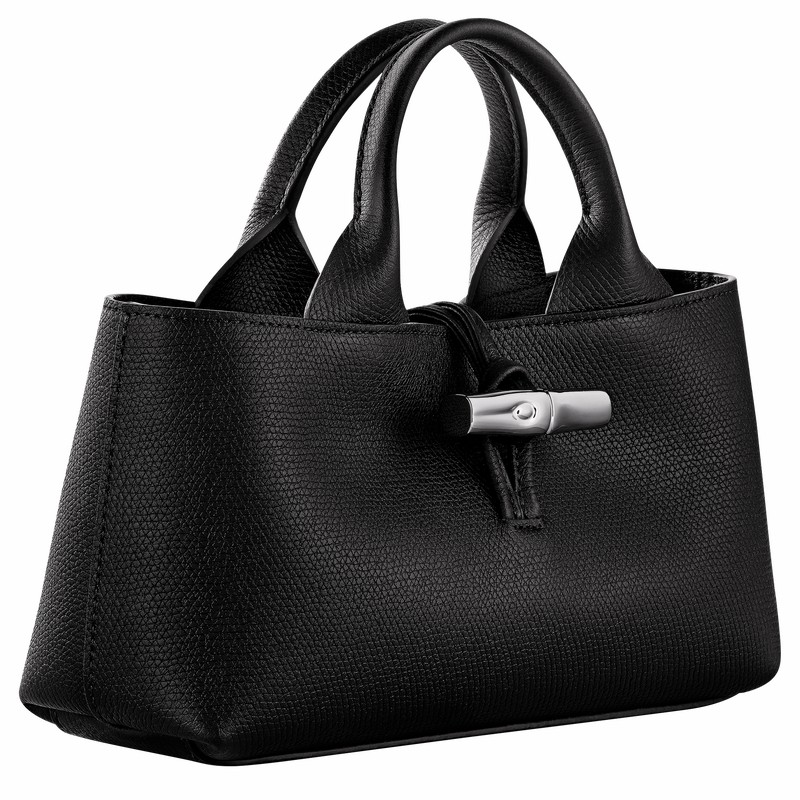 Sac a Main Longchamp Le Roseau S Femme Noir Soldes | 10280HFP001