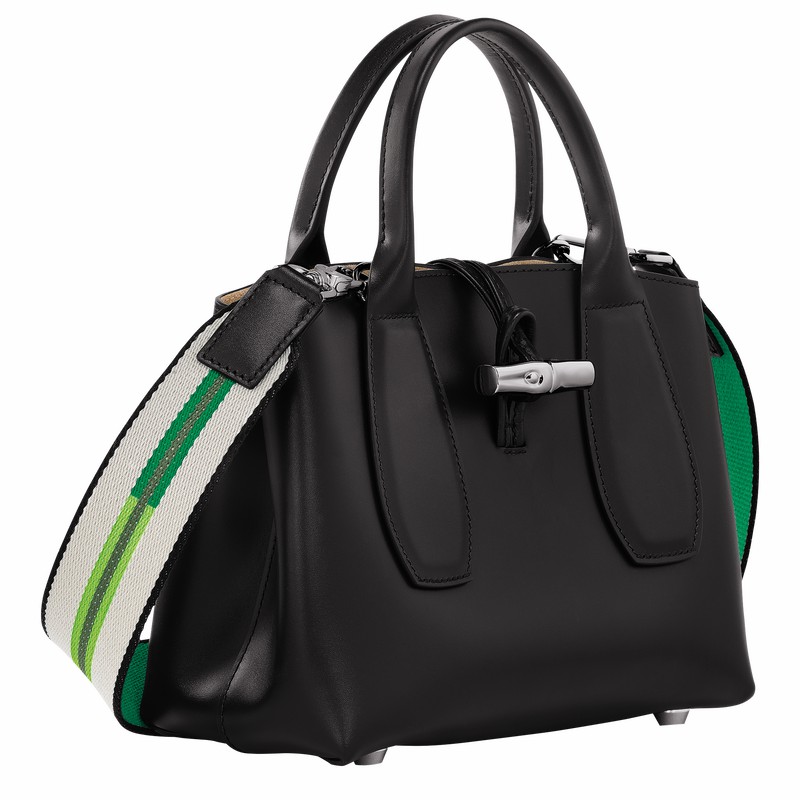 Sac a Main Longchamp Le Roseau S Femme Noir Soldes | 10095HCN001