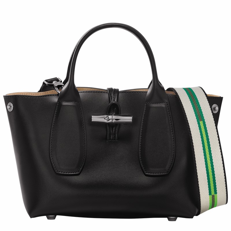Sac a Main Longchamp Le Roseau S Femme Noir Soldes | 10095HCN001