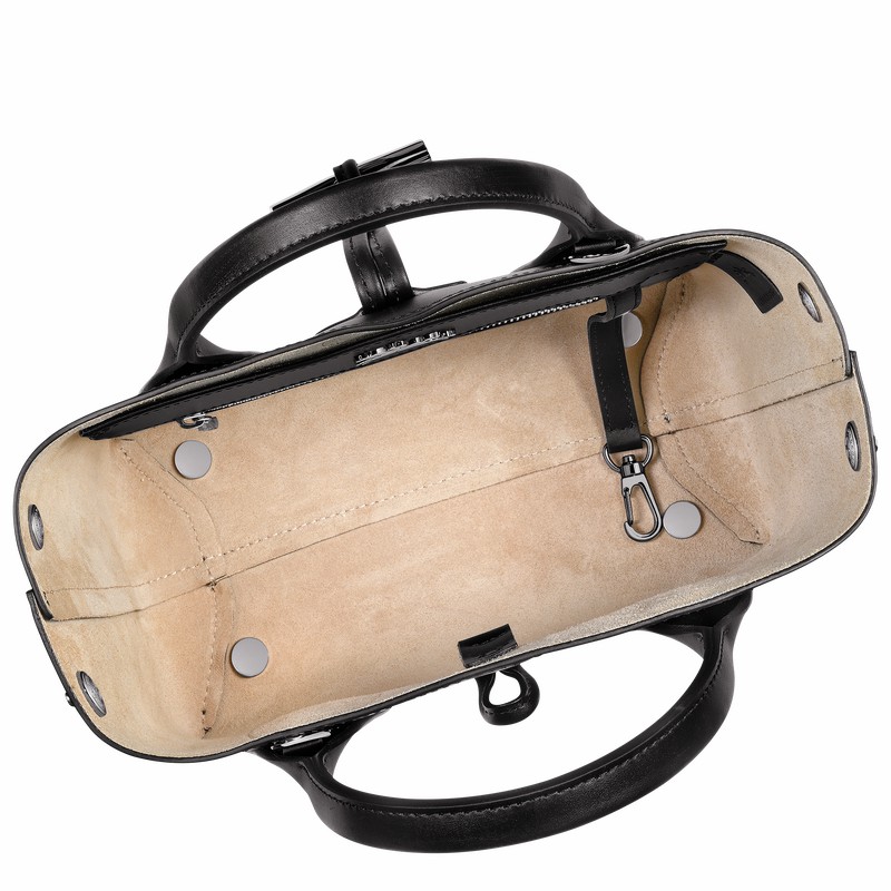 Sac a Main Longchamp Le Roseau S Femme Noir Soldes | 10095HCN001