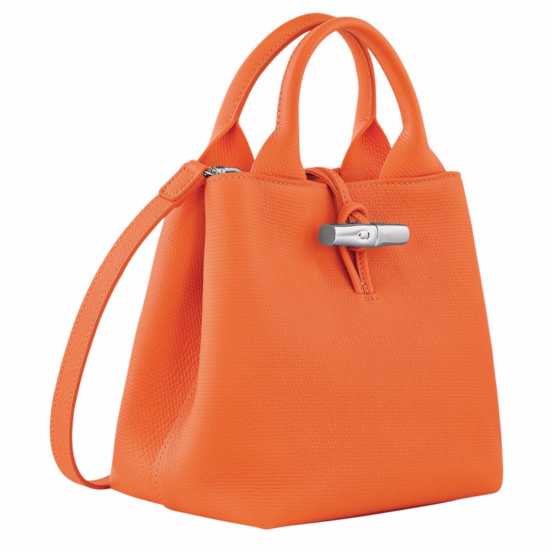 Sac a Main Longchamp Le Roseau S Femme Orange Soldes | 10273HFP017
