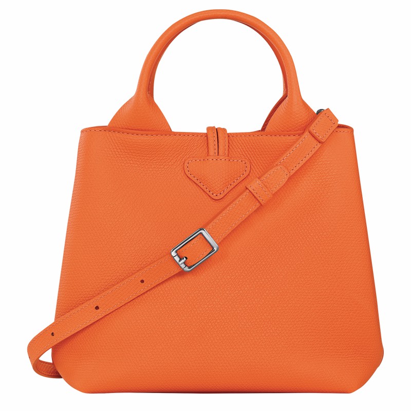 Sac a Main Longchamp Le Roseau S Femme Orange Soldes | 10273HFP017