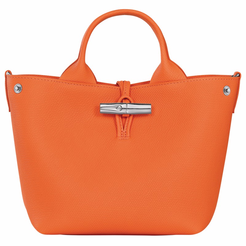 Sac a Main Longchamp Le Roseau S Femme Orange Soldes | 10273HFP017