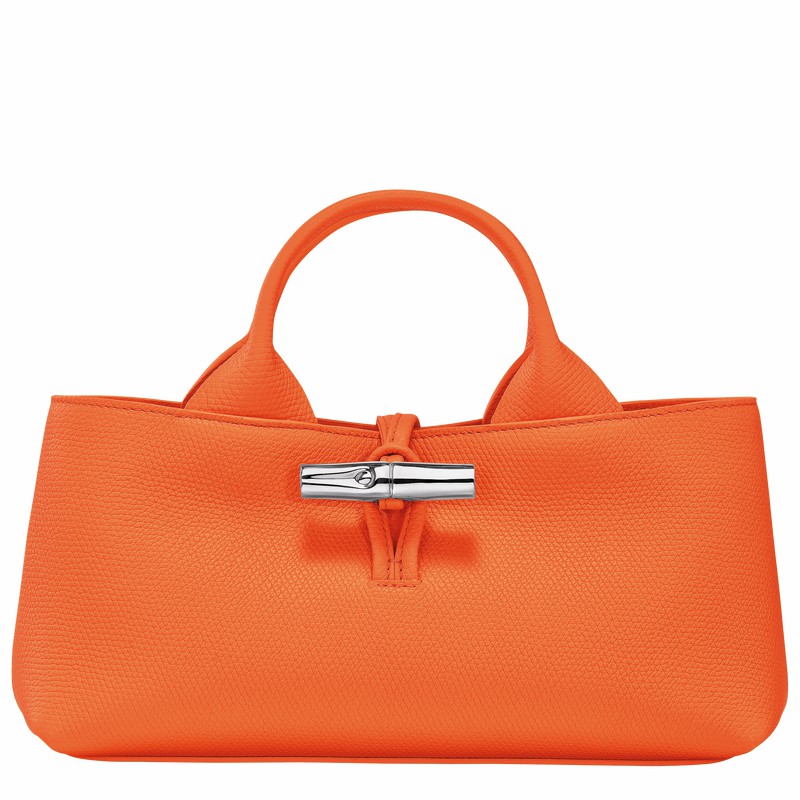 Sac a Main Longchamp Le Roseau S Femme Orange Soldes | 10280HFP017