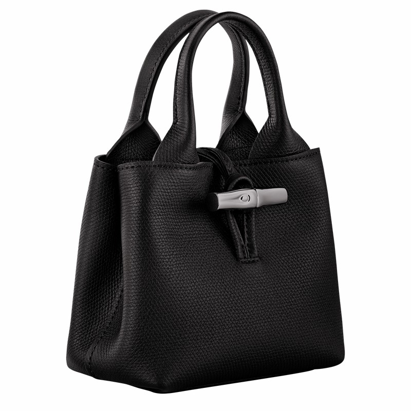 Sac a Main Longchamp Le Roseau XS Femme Noir Soldes | 10278HFP001