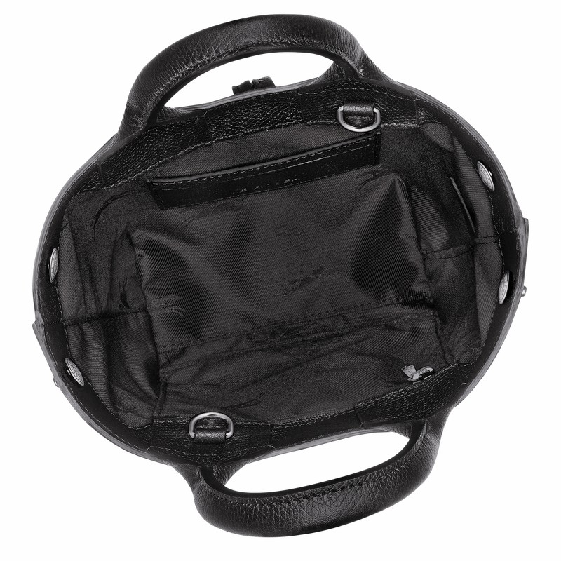 Sac a Main Longchamp Le Roseau XS Femme Noir Soldes | 10278HFP001