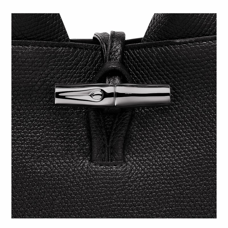 Sac a Main Longchamp Le Roseau XS Femme Noir Soldes | 10278HFP001