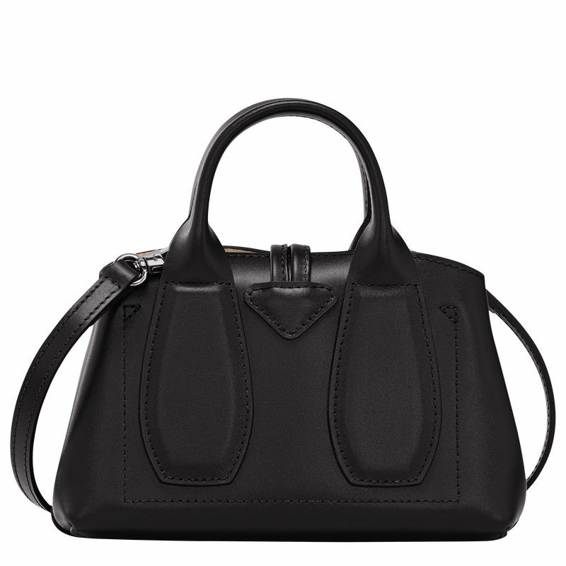 Sac a Main Longchamp Le Roseau XS Femme Noir Soldes | 10057HCL001