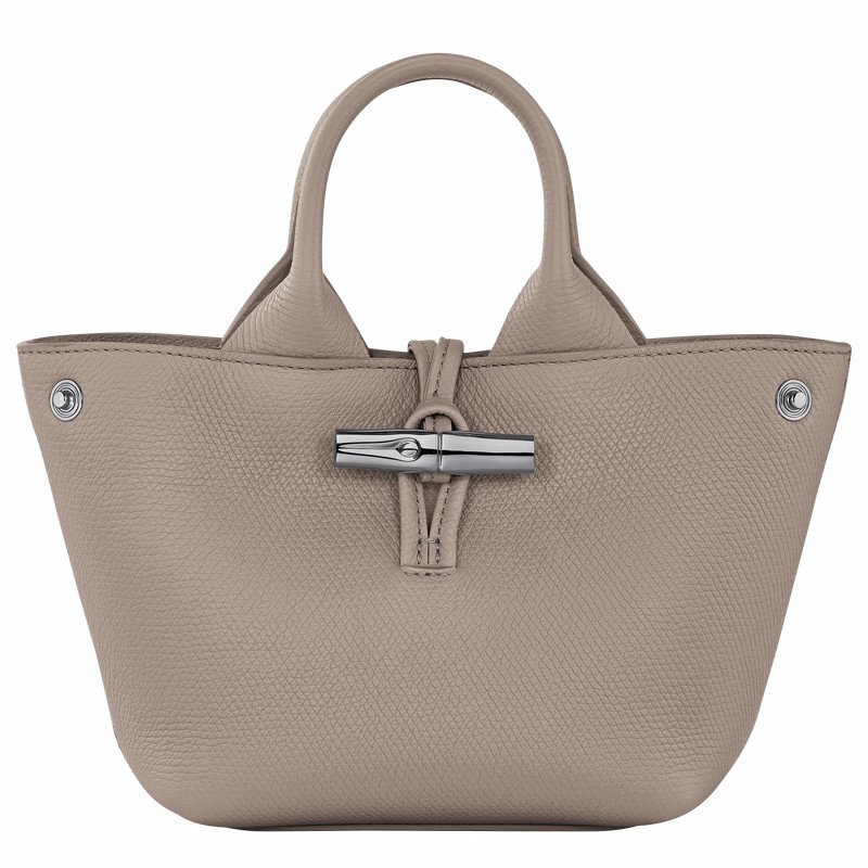 Sac a Main Longchamp Le Roseau XS Femme Grise Soldes | 10278HFP266