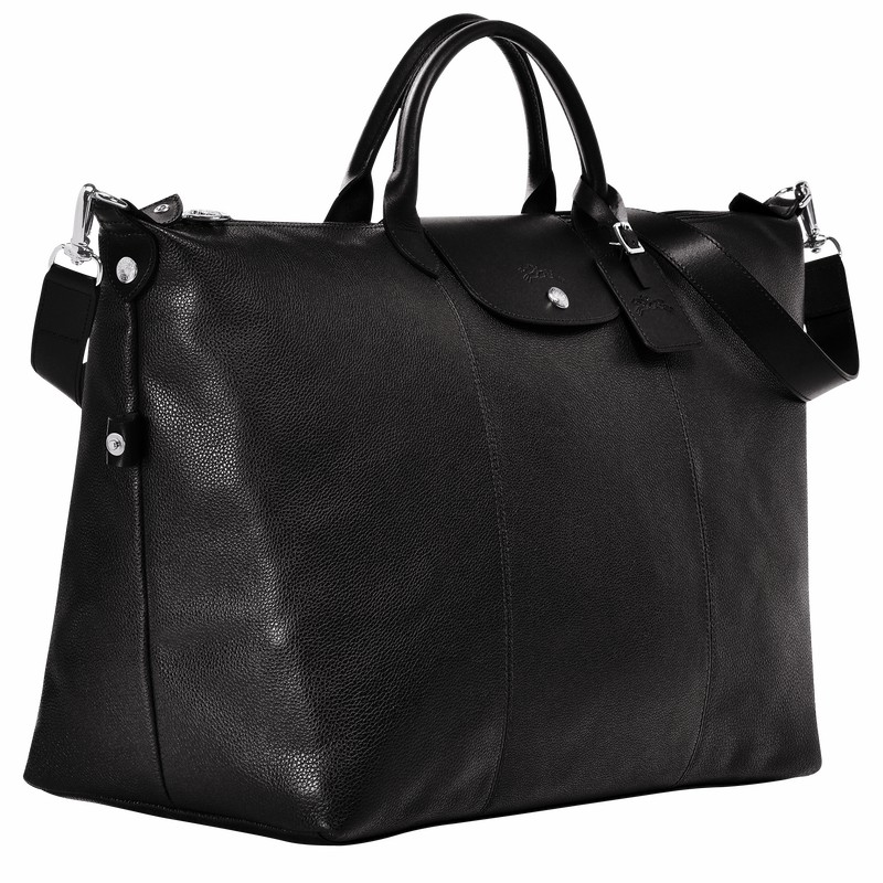 Sac de Voyage Longchamp Le FOULONNÉ M Femme Noir Soldes | L1625021047