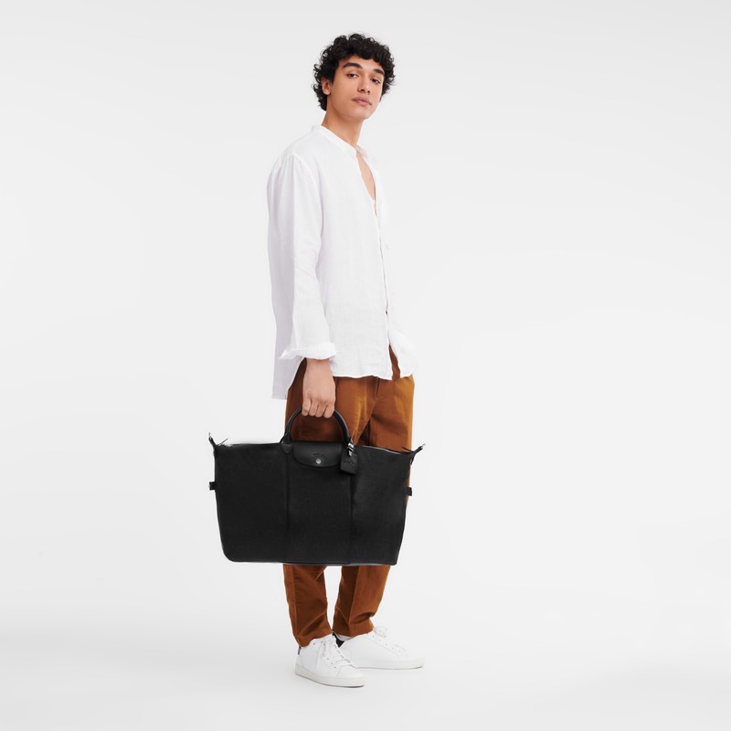 Sac de Voyage Longchamp Le FOULONNÉ S Homme Noir Soldes | L1624021047-