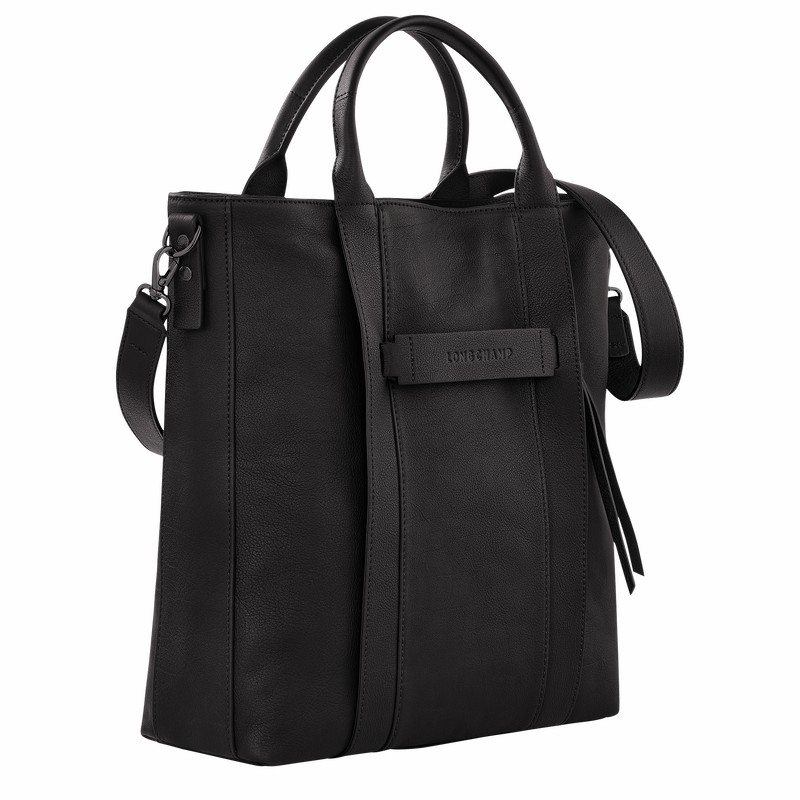 Sacs Fourre Tout Longchamp 3D L Homme Noir Soldes | 20052HCV001-