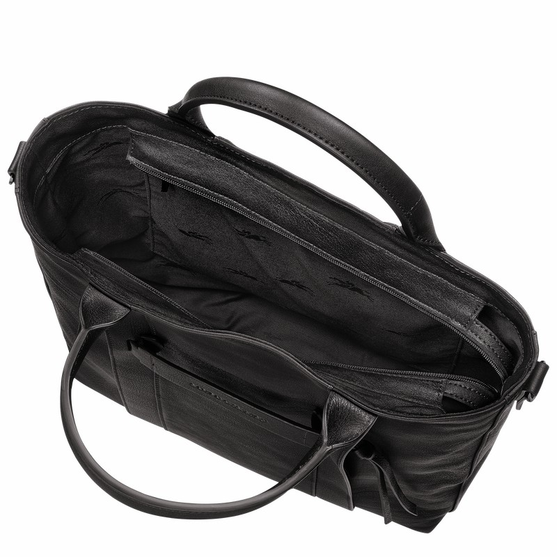 Sacs Fourre Tout Longchamp 3D L Homme Noir Soldes | 20052HCV001-