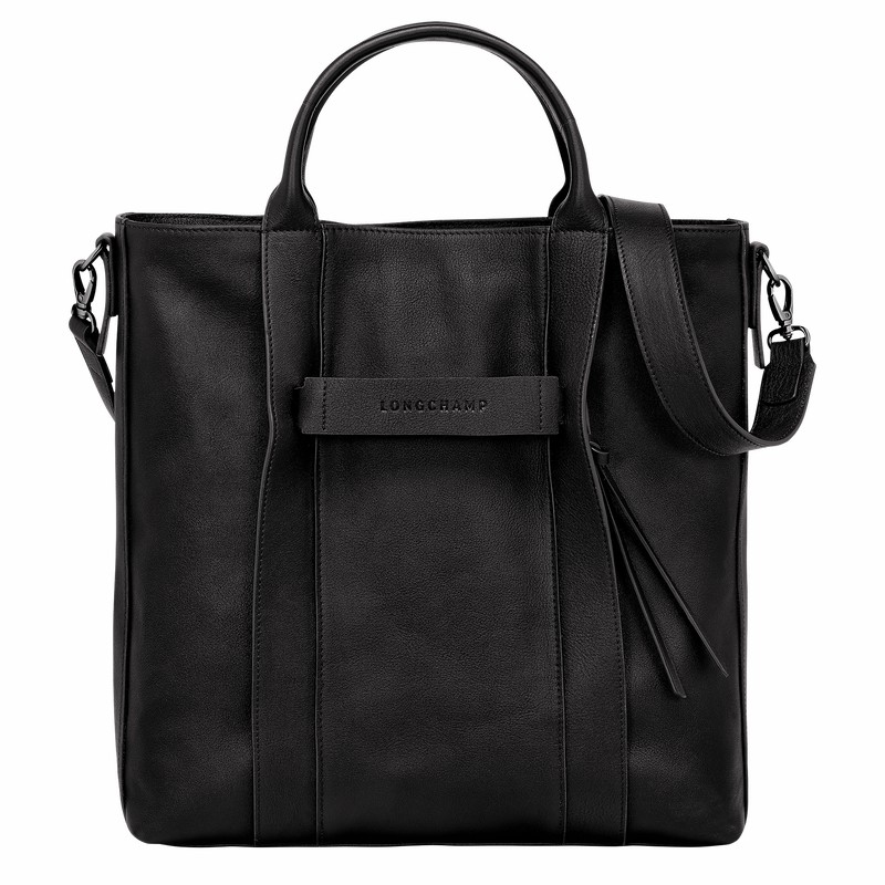 Sacs Fourre Tout Longchamp 3D L Homme Noir Soldes | 20052HCV001-