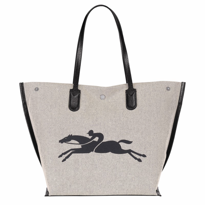 Sacs Fourre Tout Longchamp Essential L Femme Blanche Soldes | 10090HSG037