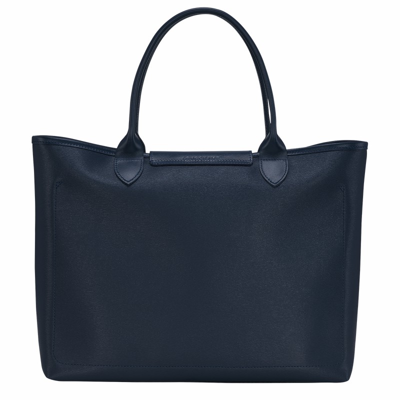 Sacs Fourre Tout Longchamp Le Pliage City L Femme Bleu Marine Soldes | 10182HYQ556