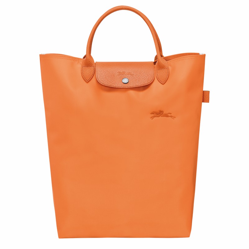 Sacs Fourre Tout Longchamp Le Pliage Green M Femme Orange Soldes | 10168919P54
