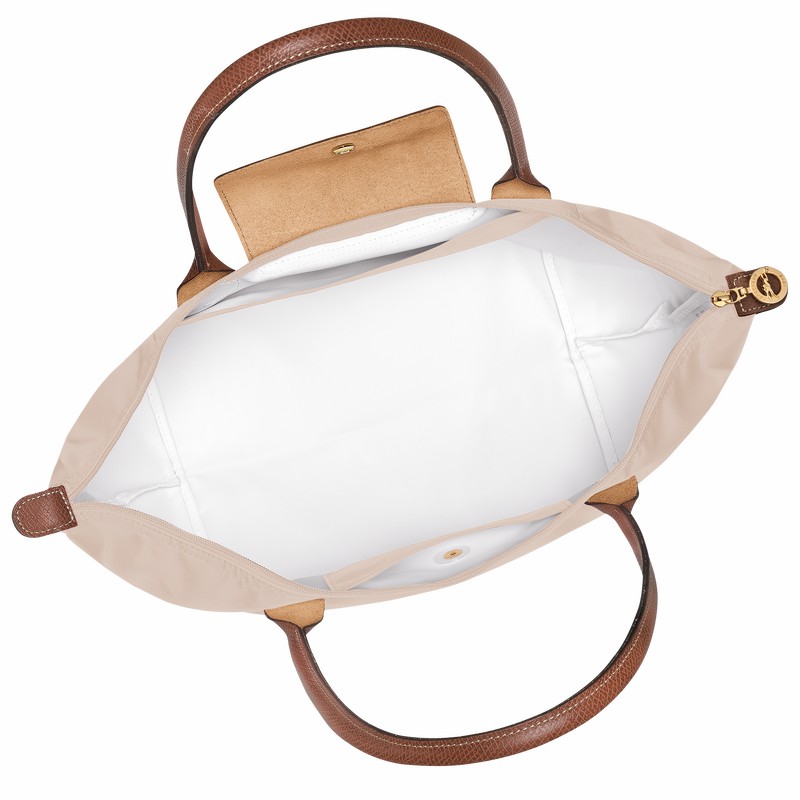 Sacs Fourre Tout Longchamp Le Pliage Original L Femme Blanche Soldes | L1899089P71
