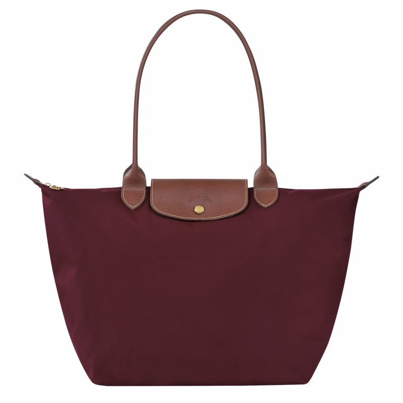 Sacs Fourre Tout Longchamp Le Pliage Original L Femme Bordeaux Soldes | L1899089P87
