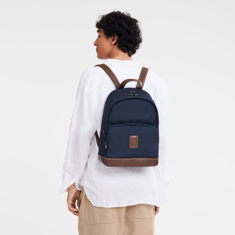 Sacs à Dos Longchamp Boxford Homme Bleu Soldes | L1475080127