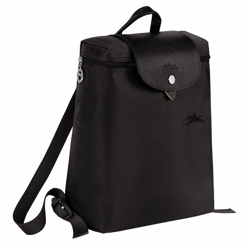 Sacs à Dos Longchamp Le Pliage Green M Homme Noir Soldes | L1699919001-