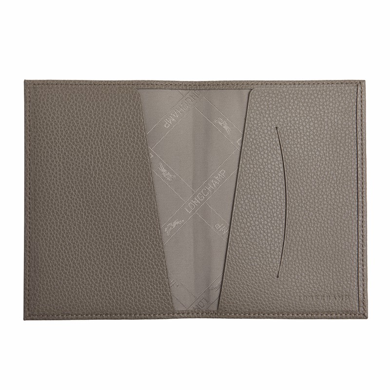 Titulaire Du Passeport Longchamp Le FOULONNÉ Homme Grise Soldes | L3416021USP55-