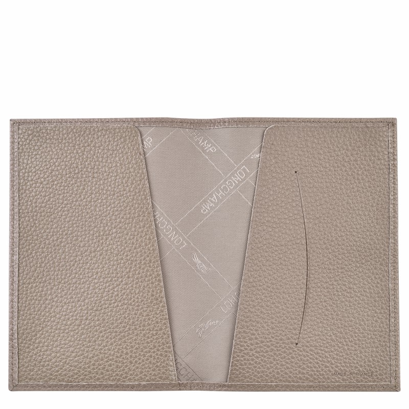 Titulaire Du Passeport Longchamp Le FOULONNÉ Femme Grise Soldes | L3416021P55
