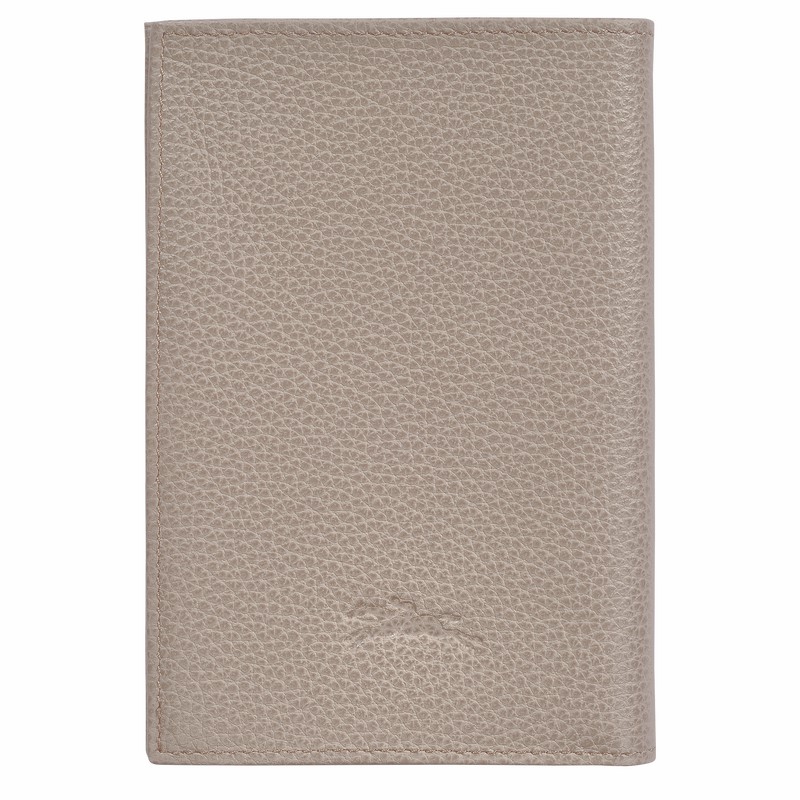 Titulaire Du Passeport Longchamp Le FOULONNÉ Femme Grise Soldes | L3416021P55