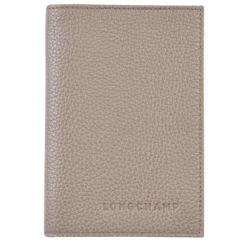 Titulaire Du Passeport Longchamp Le FOULONNÉ Femme Grise Soldes | L3416021P55